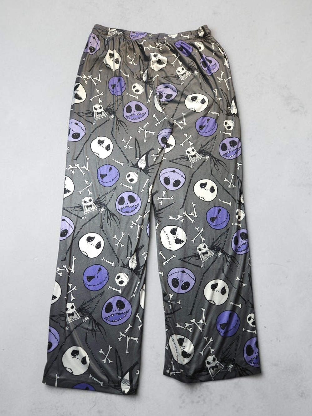 Disney Nightmare Before Christmas Unisex Gray & Purple Print Lounge Pants - Picture 6 of 7